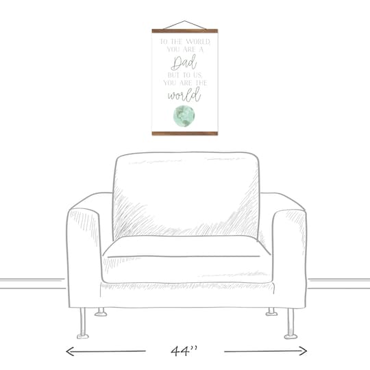 To Us You Are the World Teak Hanging Canvas